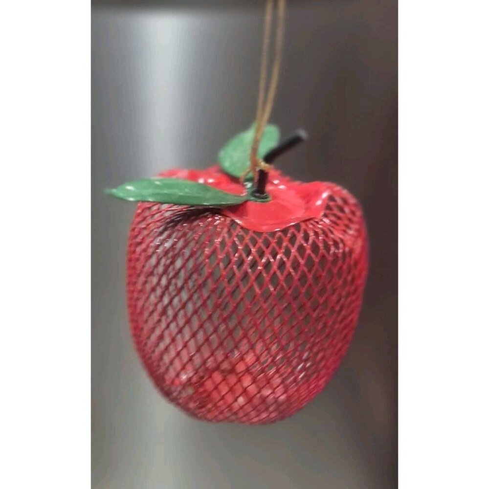 Set Of (4) Vintage Apple Ornament Potpourri Holder Teacher Gift Christmas Tree - Picture 4 of 11